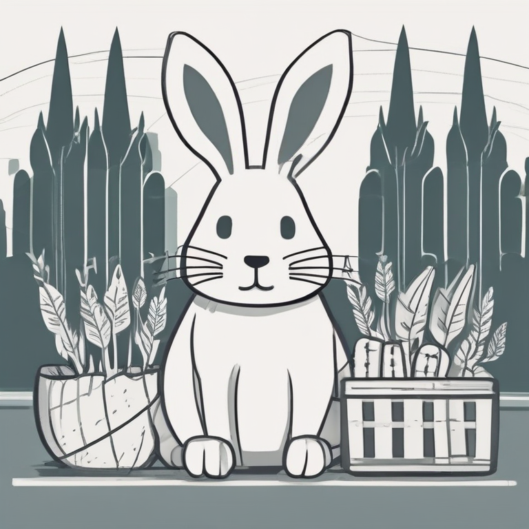 Bunny Carrots Illustration