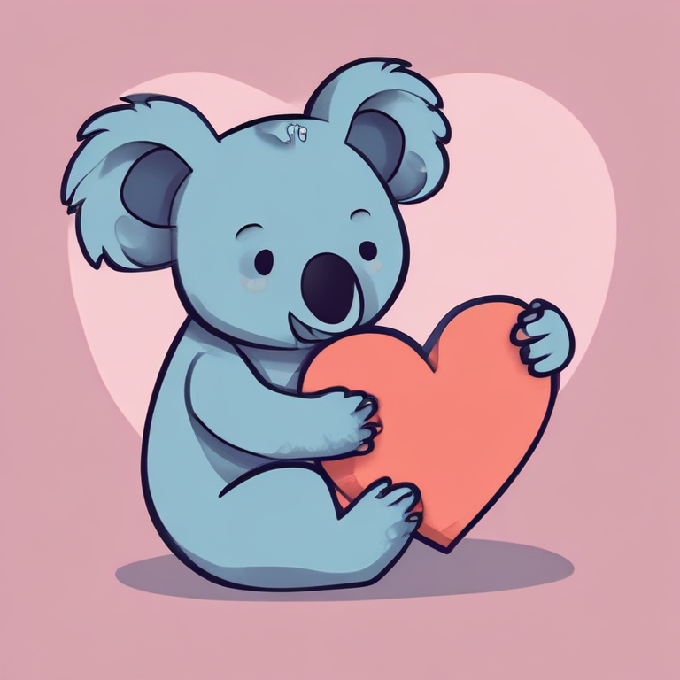 Koala Heart Illustration