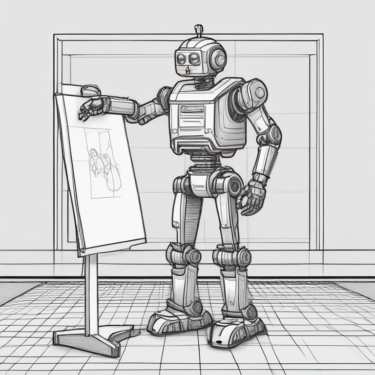 Robot Teacher Doodle