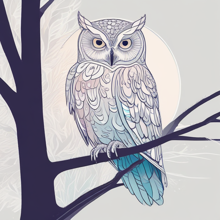 Snow Owl Illustration 2