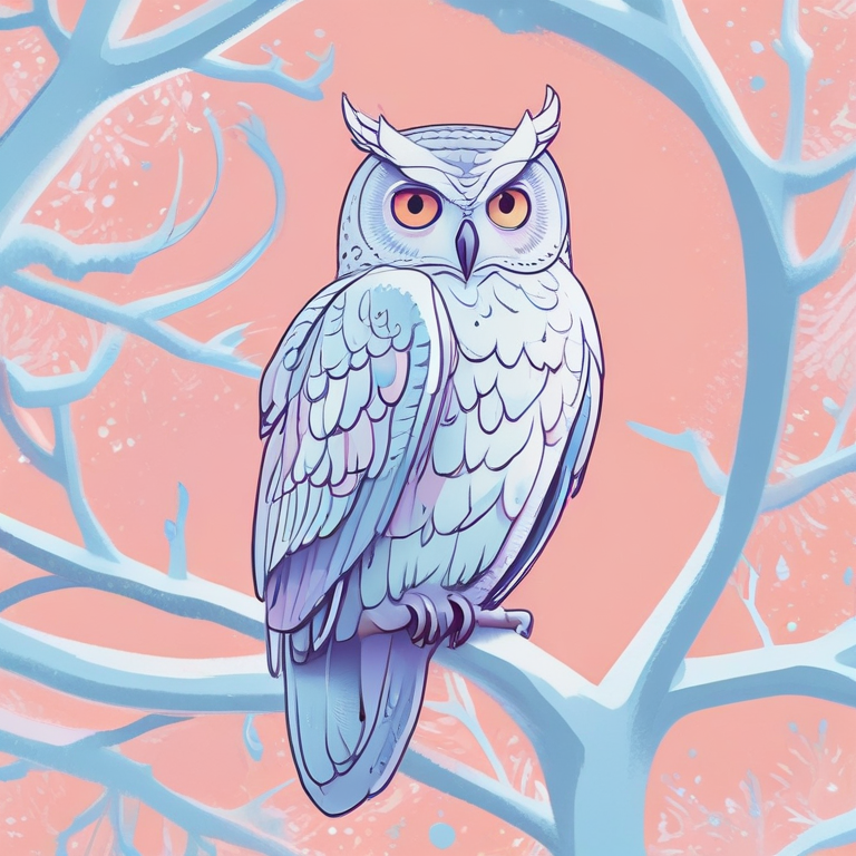 Snow Owl Illustration